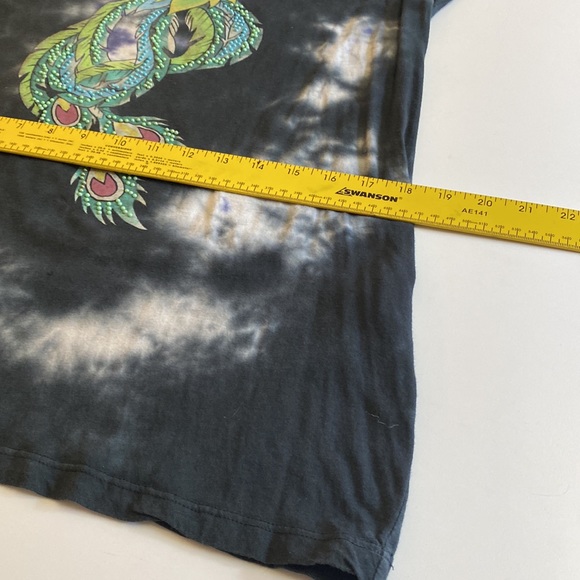 Ed Hardy Christian Audigier XL embellished black blue tie-dye tee t-shirt dragon - Picture 6 of 10